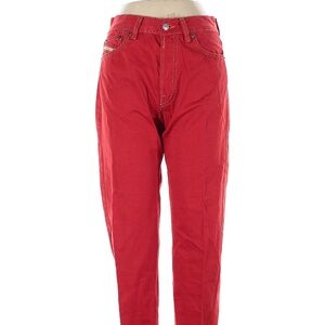VINTAGE Diesel Jeans 30x30 Red Straight Leg Regular Fit Button Fly Y2K 90s